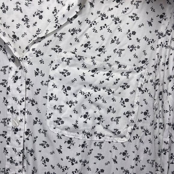 Velvet Heart Women's Long Sleeve Floral Print Shirt Blouse Button Down Hi Low - Picture 7 of 9